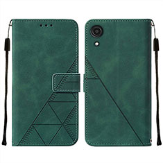 Coque Portefeuille Livre Cuir Etui Clapet Y01B pour Samsung Galaxy A03 Core Vert