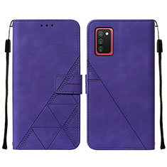 Coque Portefeuille Livre Cuir Etui Clapet Y01B pour Samsung Galaxy A03s Violet