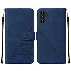 Coque Portefeuille Livre Cuir Etui Clapet Y01B pour Samsung Galaxy A04s Bleu