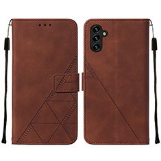 Coque Portefeuille Livre Cuir Etui Clapet Y01B pour Samsung Galaxy A04s Marron