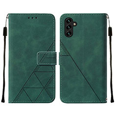 Coque Portefeuille Livre Cuir Etui Clapet Y01B pour Samsung Galaxy A04s Vert