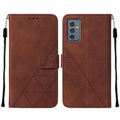 Coque Portefeuille Livre Cuir Etui Clapet Y01B pour Samsung Galaxy A05s Marron