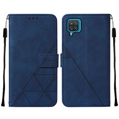 Coque Portefeuille Livre Cuir Etui Clapet Y01B pour Samsung Galaxy A12 5G Bleu