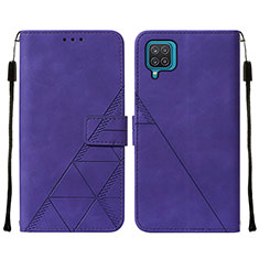 Coque Portefeuille Livre Cuir Etui Clapet Y01B pour Samsung Galaxy A12 5G Violet