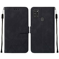 Coque Portefeuille Livre Cuir Etui Clapet Y01B pour Samsung Galaxy A21s Noir