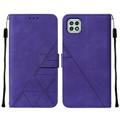 Coque Portefeuille Livre Cuir Etui Clapet Y01B pour Samsung Galaxy A22 5G Violet