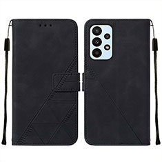 Coque Portefeuille Livre Cuir Etui Clapet Y01B pour Samsung Galaxy A23 4G Noir