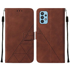 Coque Portefeuille Livre Cuir Etui Clapet Y01B pour Samsung Galaxy A32 4G Marron