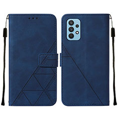 Coque Portefeuille Livre Cuir Etui Clapet Y01B pour Samsung Galaxy A32 5G Bleu