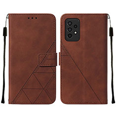 Coque Portefeuille Livre Cuir Etui Clapet Y01B pour Samsung Galaxy A33 5G Marron