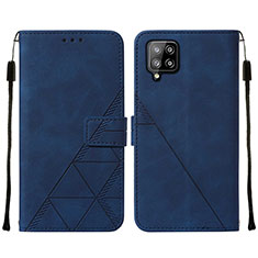 Coque Portefeuille Livre Cuir Etui Clapet Y01B pour Samsung Galaxy A42 5G Bleu