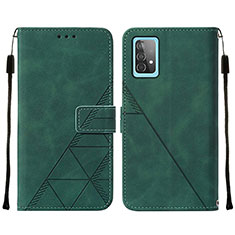 Coque Portefeuille Livre Cuir Etui Clapet Y01B pour Samsung Galaxy A52 4G Vert