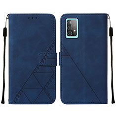 Coque Portefeuille Livre Cuir Etui Clapet Y01B pour Samsung Galaxy A52s 5G Bleu