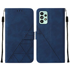 Coque Portefeuille Livre Cuir Etui Clapet Y01B pour Samsung Galaxy A53 5G Bleu