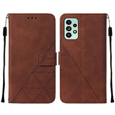 Coque Portefeuille Livre Cuir Etui Clapet Y01B pour Samsung Galaxy A53 5G Marron