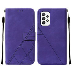 Coque Portefeuille Livre Cuir Etui Clapet Y01B pour Samsung Galaxy A72 4G Violet