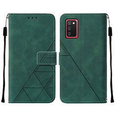 Coque Portefeuille Livre Cuir Etui Clapet Y01B pour Samsung Galaxy F02S SM-E025F Vert