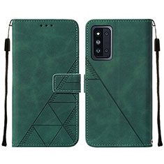 Coque Portefeuille Livre Cuir Etui Clapet Y01B pour Samsung Galaxy F52 5G Vert