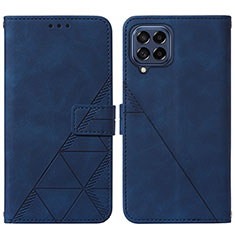 Coque Portefeuille Livre Cuir Etui Clapet Y01B pour Samsung Galaxy M33 5G Bleu