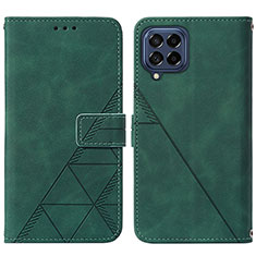 Coque Portefeuille Livre Cuir Etui Clapet Y01B pour Samsung Galaxy M33 5G Vert