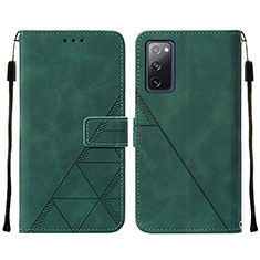 Coque Portefeuille Livre Cuir Etui Clapet Y01B pour Samsung Galaxy S20 FE (2022) 5G Vert