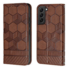 Coque Portefeuille Livre Cuir Etui Clapet Y01B pour Samsung Galaxy S23 5G Marron