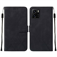 Coque Portefeuille Livre Cuir Etui Clapet Y01B pour Vivo iQOO U5x Noir