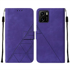 Coque Portefeuille Livre Cuir Etui Clapet Y01B pour Vivo iQOO U5x Violet