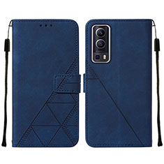 Coque Portefeuille Livre Cuir Etui Clapet Y01B pour Vivo iQOO Z3 5G Bleu