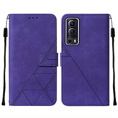 Coque Portefeuille Livre Cuir Etui Clapet Y01B pour Vivo iQOO Z3 5G Violet