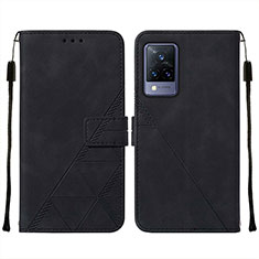 Coque Portefeuille Livre Cuir Etui Clapet Y01B pour Vivo V21 5G Noir