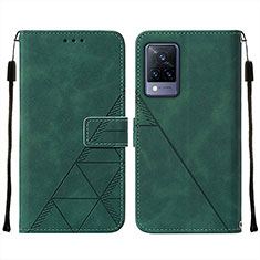 Coque Portefeuille Livre Cuir Etui Clapet Y01B pour Vivo V21s 5G Vert