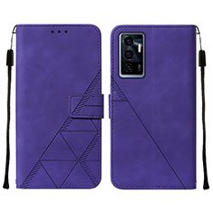 Coque Portefeuille Livre Cuir Etui Clapet Y01B pour Vivo V23e 5G Violet