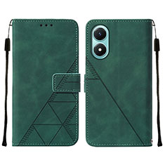 Coque Portefeuille Livre Cuir Etui Clapet Y01B pour Vivo Y02S Vert