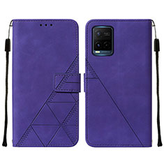 Coque Portefeuille Livre Cuir Etui Clapet Y01B pour Vivo Y21a Violet