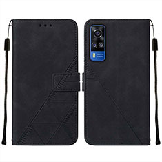 Coque Portefeuille Livre Cuir Etui Clapet Y01B pour Vivo Y53s 4G Noir