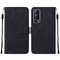 Coque Portefeuille Livre Cuir Etui Clapet Y01B pour Vivo Y75s 5G Noir