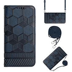 Coque Portefeuille Livre Cuir Etui Clapet Y01B pour Xiaomi Poco M4 5G Bleu