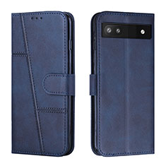 Coque Portefeuille Livre Cuir Etui Clapet Y01X pour Google Pixel 6a 5G Bleu