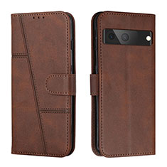 Coque Portefeuille Livre Cuir Etui Clapet Y01X pour Google Pixel 7 5G Marron