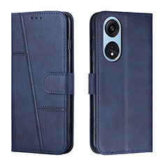 Coque Portefeuille Livre Cuir Etui Clapet Y01X pour Huawei Honor X5 Plus Bleu