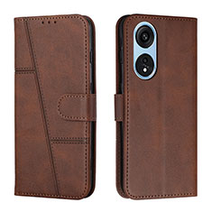 Coque Portefeuille Livre Cuir Etui Clapet Y01X pour Huawei Honor X5 Plus Marron