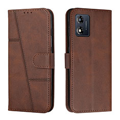 Coque Portefeuille Livre Cuir Etui Clapet Y01X pour Motorola Moto E13 Marron