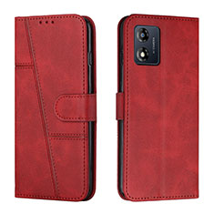 Coque Portefeuille Livre Cuir Etui Clapet Y01X pour Motorola Moto E13 Rouge