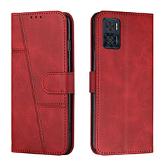 Coque Portefeuille Livre Cuir Etui Clapet Y01X pour Motorola Moto E22 Rouge