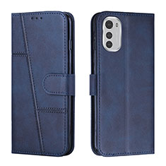 Coque Portefeuille Livre Cuir Etui Clapet Y01X pour Motorola Moto E32 Bleu