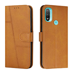 Coque Portefeuille Livre Cuir Etui Clapet Y01X pour Motorola Moto E40 Brun Clair