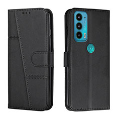 Coque Portefeuille Livre Cuir Etui Clapet Y01X pour Motorola Moto Edge 20 5G Noir