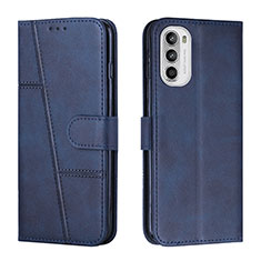 Coque Portefeuille Livre Cuir Etui Clapet Y01X pour Motorola Moto Edge (2022) 5G Bleu