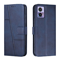 Coque Portefeuille Livre Cuir Etui Clapet Y01X pour Motorola Moto Edge 30 Lite 5G Bleu